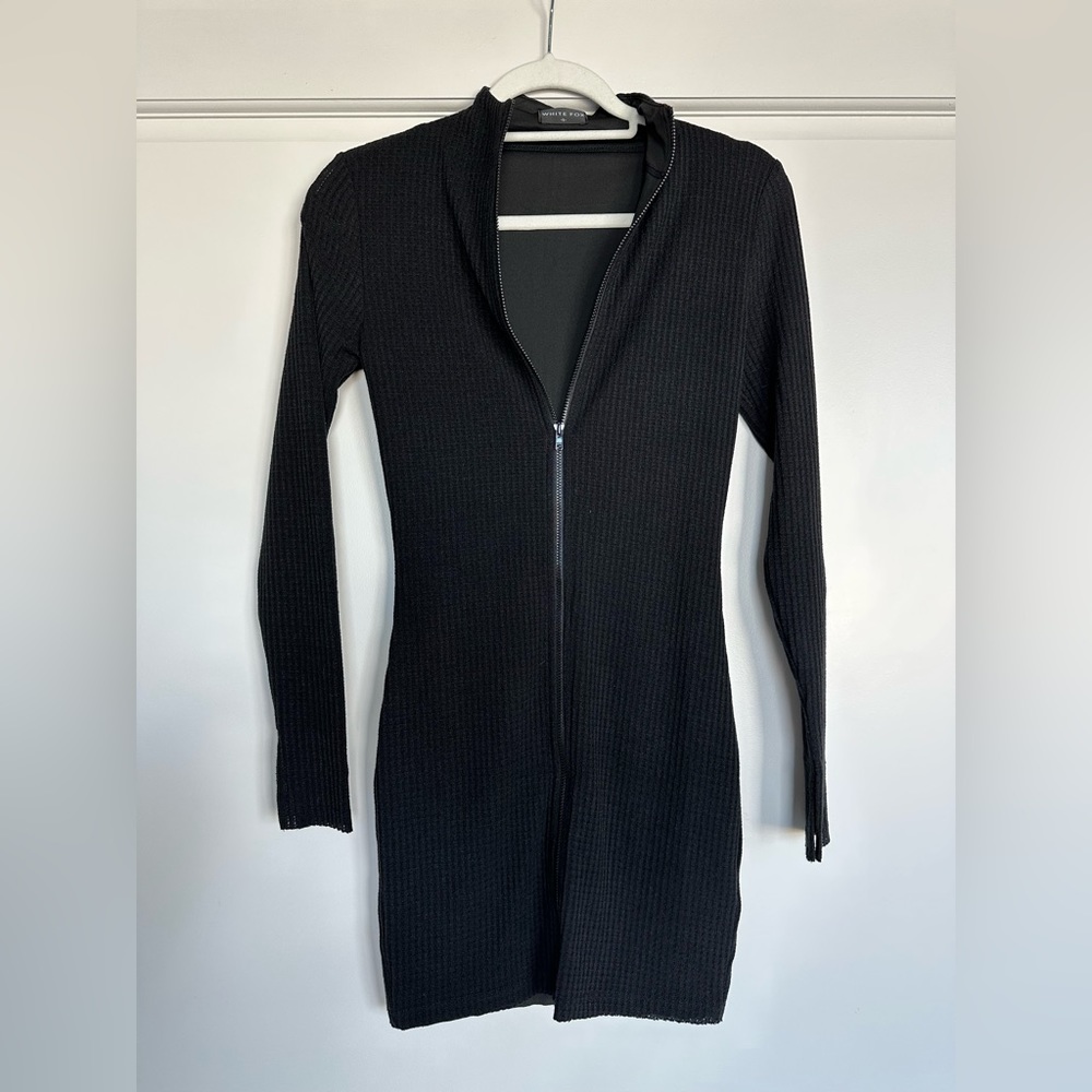 WhiteFox Boutique Long Sleeve Zip Up Dress